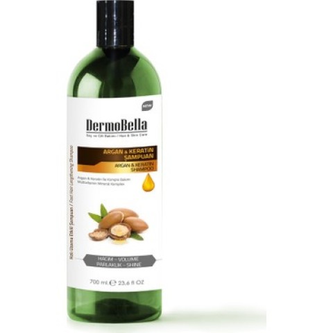 Argan Ve Keratin Şampuanı Dermo Bella 700 ml